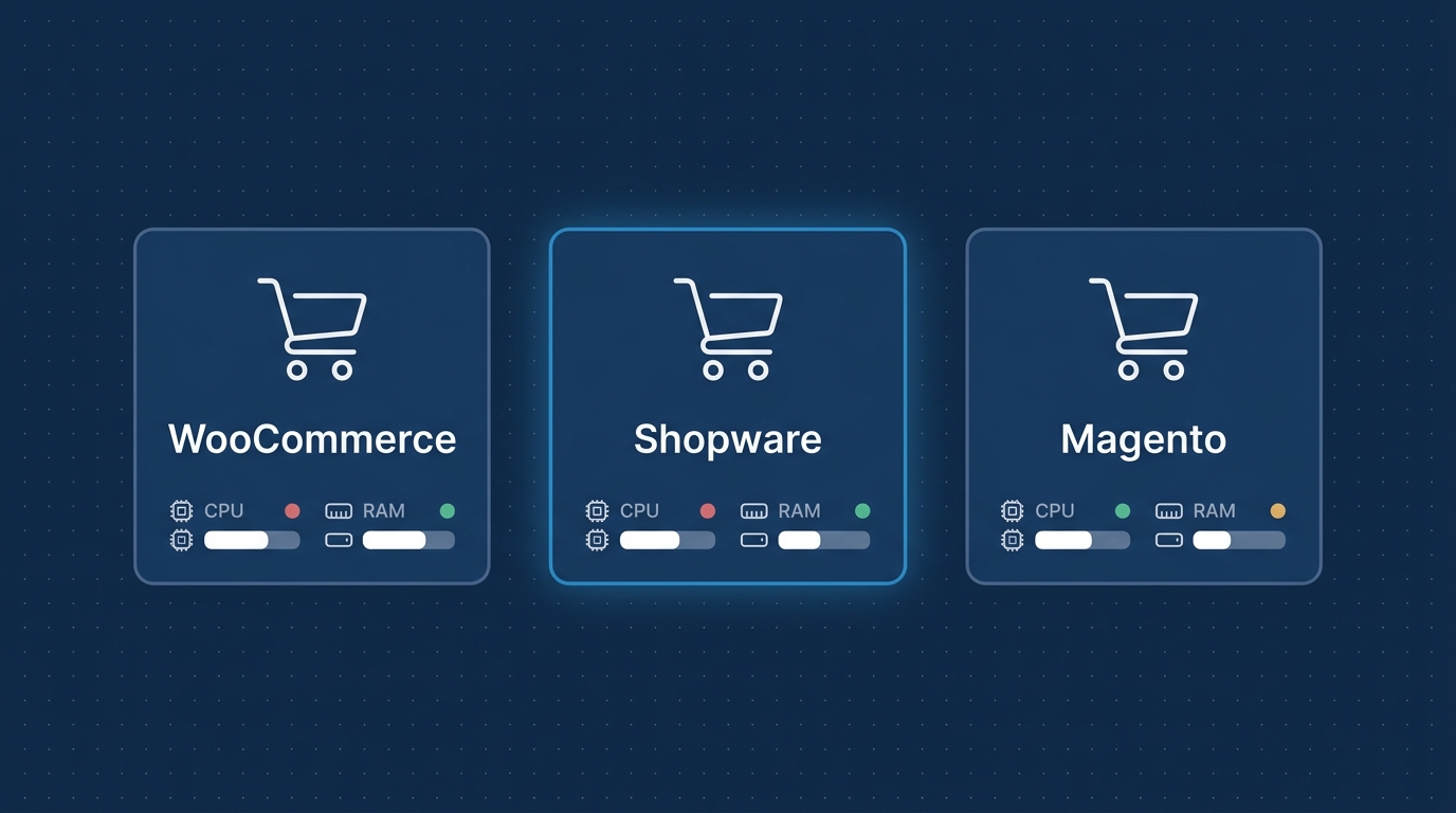 Shop-Hosting: WooCommerce, Shopware und Magento