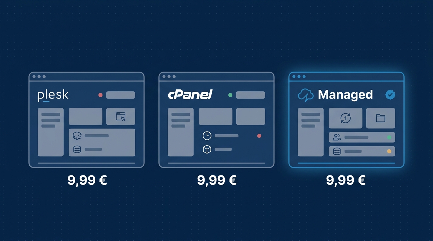 Plesk, cPanel oder Managed Hosting ohne Panel?